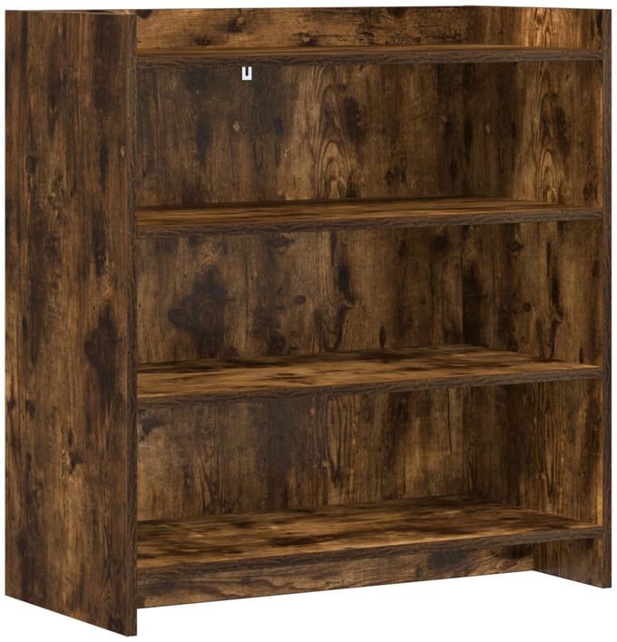 vidaXL - Dressoir - Gerookt - eiken - 75 - x - 36 - x - 80 - cm - Bewerkt - hout