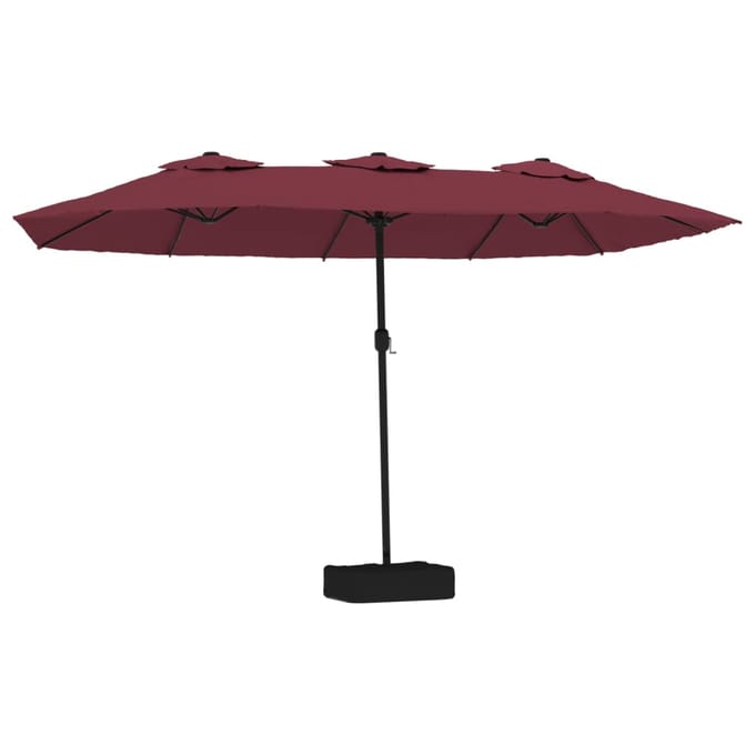 vidaXL - Parasol - dubbel - dak - 449x265 - cm - bordeauxrood