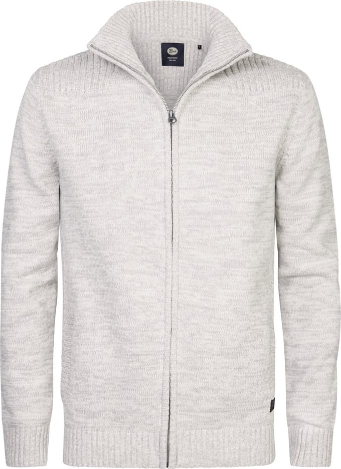 Petrol Industries - Heren Gebreid Vest Elim - Wit - Maat XL