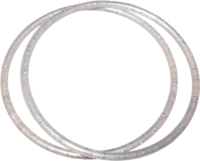 Armbanden transparant-zilver set van 2 stuks.