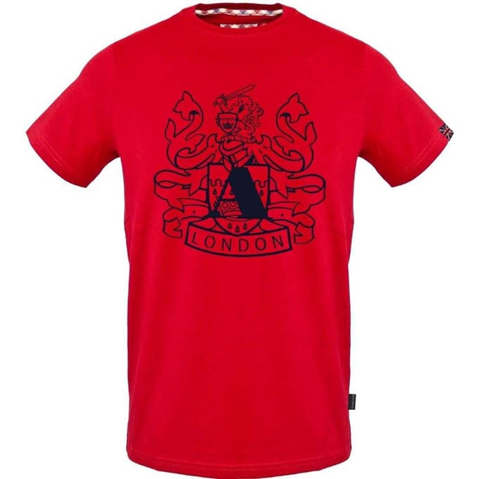 Aquascutum Heren Aldis Schild Logo T-Shirt (Rood)