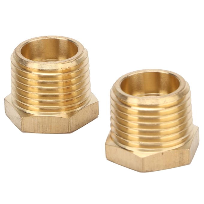 2 stuks Messing Zeskant Verloopbus 12 NPT Mannelijk naar 14 NPT Vrouwelijk Buis Slang Adapter Auto Accessoires