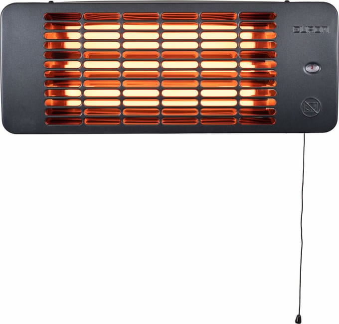 Eurom Terrasverwarmer Q-time 2001 - Wandmontage - 2000w - Zilver
