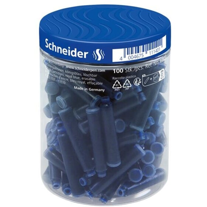 Schneider inktpatronen - container à 100 stuks - koningsblauw - S-6803
