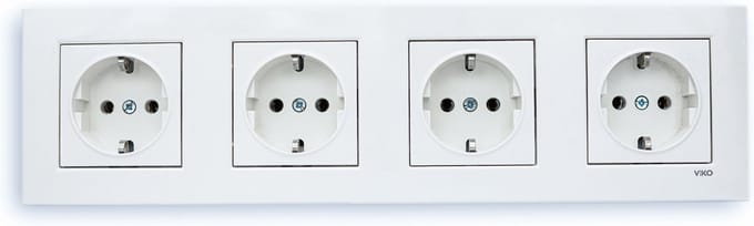 Stopcontact Panasonic Viko Wandcontactdoos Inbouw WIT-Randaarde-Compleet-Karre Serie