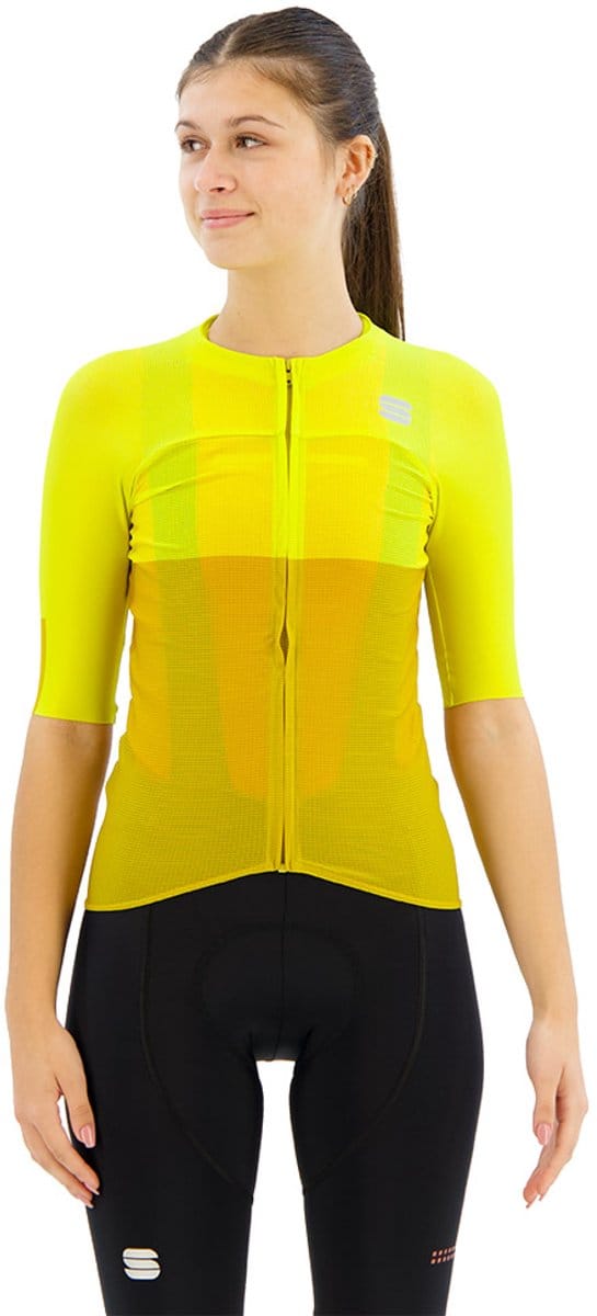 Sportful Pro Korte Mouw Wielertrui Geel L Vrouw