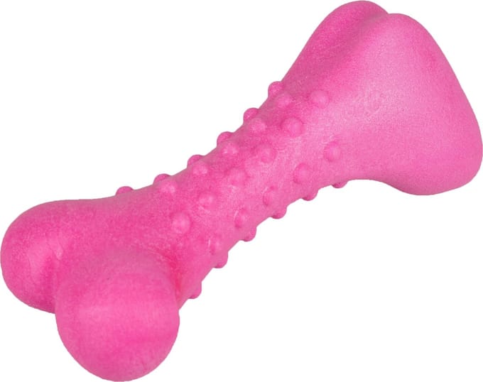 Flamingo Hondenspeelgoed Dina Bot Framboos - Roze - 13 x 5 x 5 cm