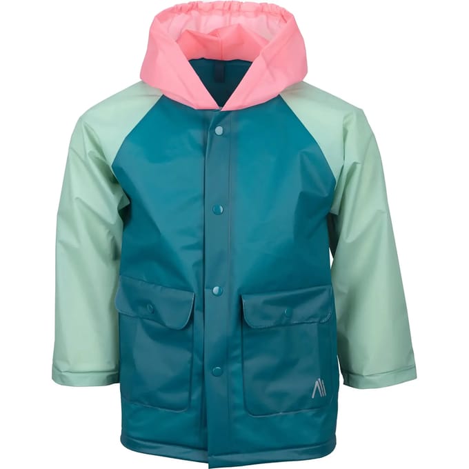 Ralka Regenjas - Kinderen - Groen/Roze - Maat 122/128 - 100% EVA