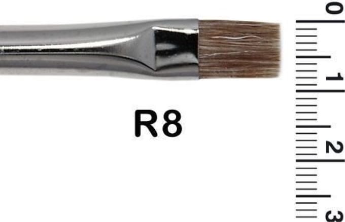 Grimas - Schminkpenseel - Plat - Runderhaar - R8