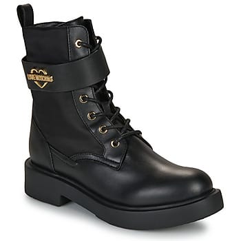 Moschino Calfskin And Nylon Ankle Boots Black Taglia: 37 | Stivali Outlet | Donna | Nero