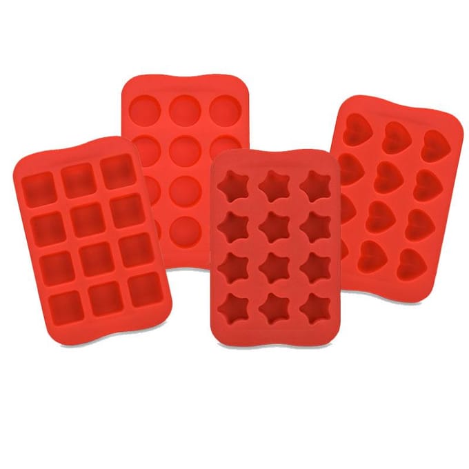 Bacs à glaçons en silicone, moules à chocolat réutilisables, moules à bonbons, moule de cuisson en silicone pour décoration de gâteaux, crayons de savon red