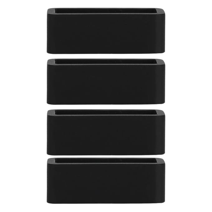 Lot de 4 boucles de sécurité de rechange en silicone pour montre-bracelet SWATCH (18mm) black