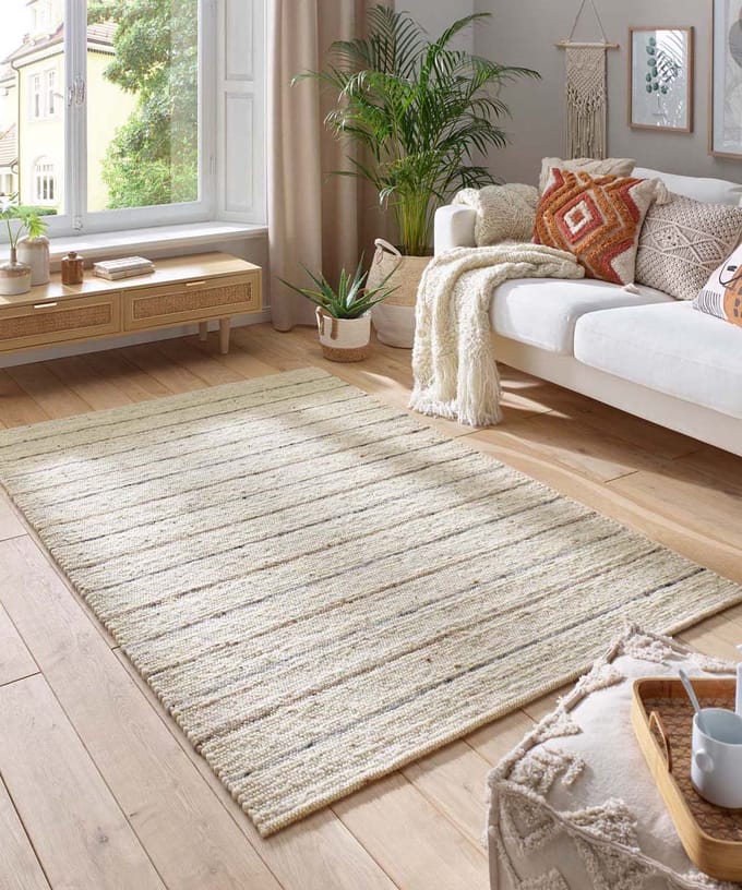 Wollen vloerkleed - Jarl bruin/grijs 200x290