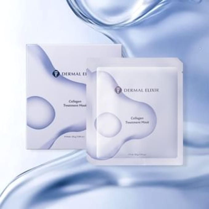 elvis+elvin - [Dermal Elixir]Collagen Treatment Mask Set 25ml x 4 sheets