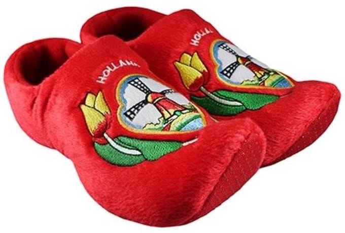 Klompsloffen rood - 42-44