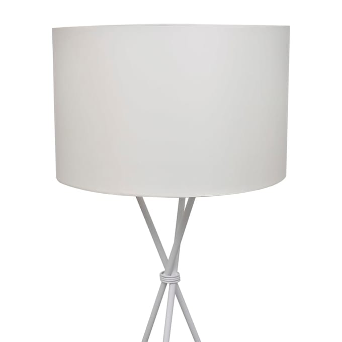 vidaXL Vloerlamp inclusief lampenkap wit