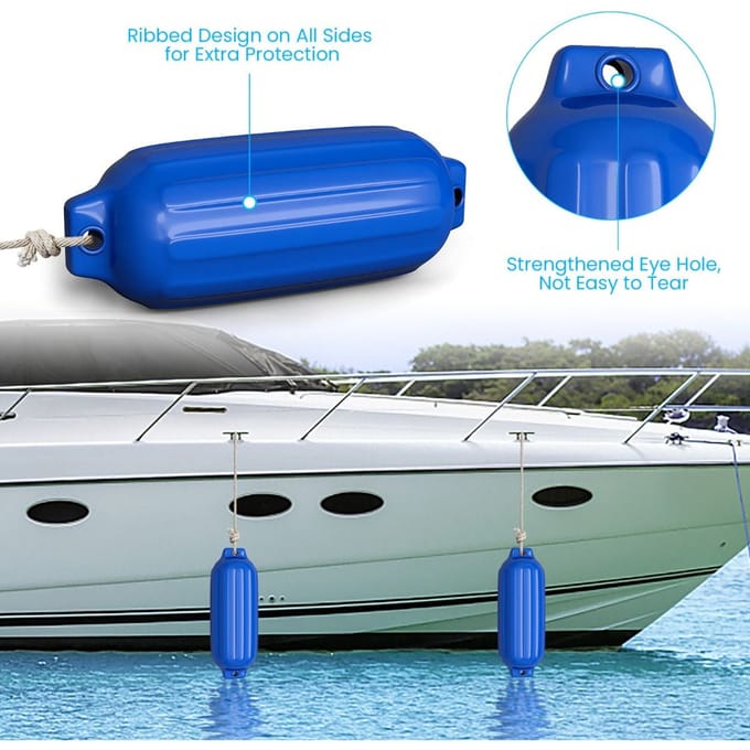 Coast Set van 4 Boot Fenders - PVC - TYPG1 - Blauw