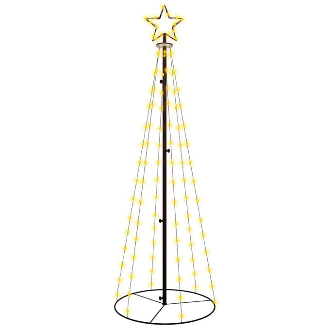 vidaXL Kegelkerstboom 108 LED's 70x180 cm warmwit