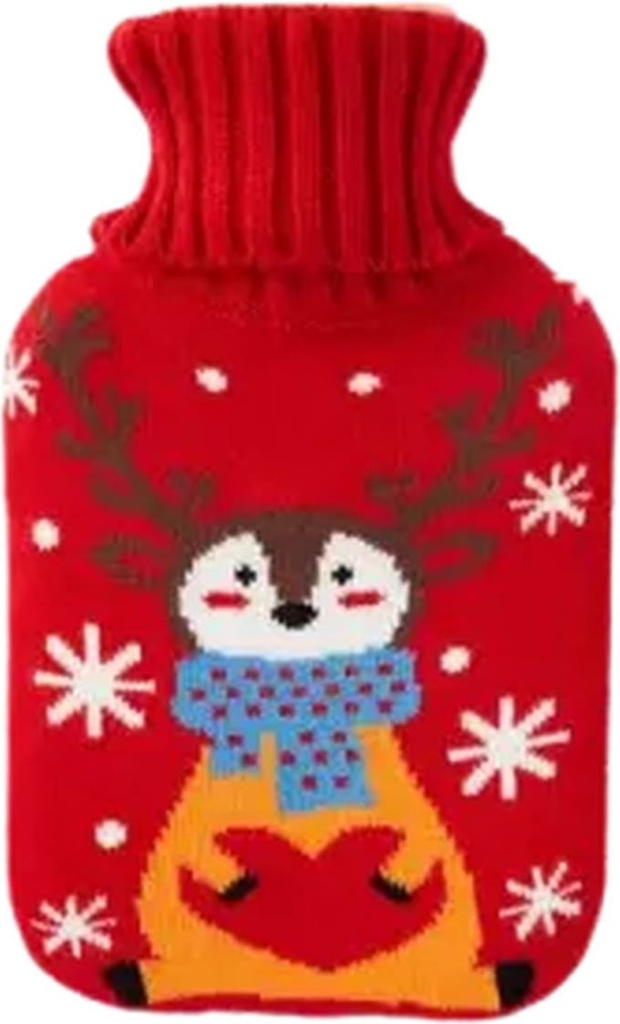 Kerst Warmwater kruik - Rendier - Rood  - Kerst - Feestdagen
