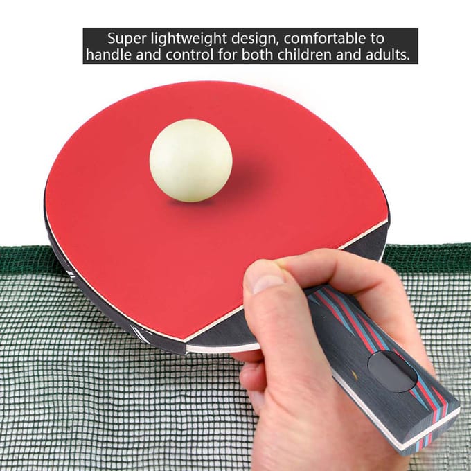 1 Stuks Pingpongbal Rackets Tafeltennis Racket Bat Paddle Accessoires (Penhold) red
