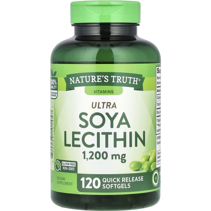 Nature's Truth, Lécithine de Soja Ultra, 1 200 mg, 120 gélules molles à libération immédiate