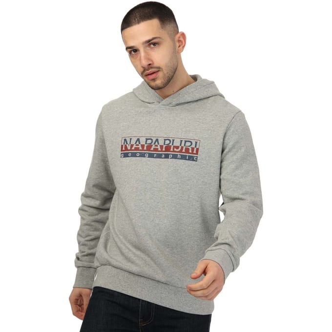 Men's Napapijri Beris Hoody in Grey
