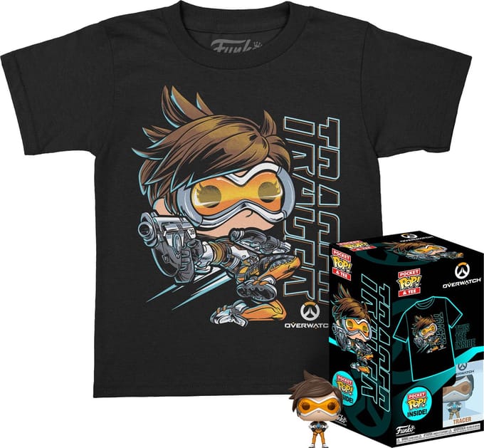 Funko Pocket Pop Tee Box ! Overwatch Tracer Kinderen T-Shirt maat XL