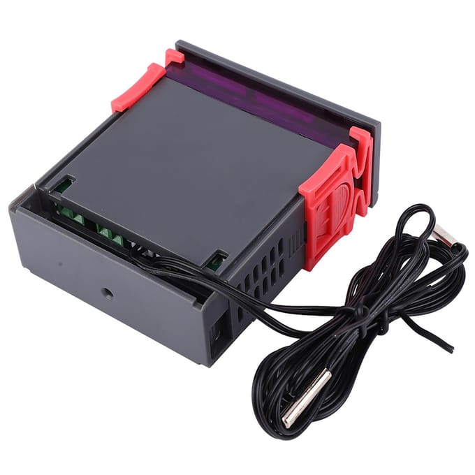 Digitale Intelligente Thermostaat Instelbare Temperatuurregelaar Schakelaar met Dubbele NTC (12V) black