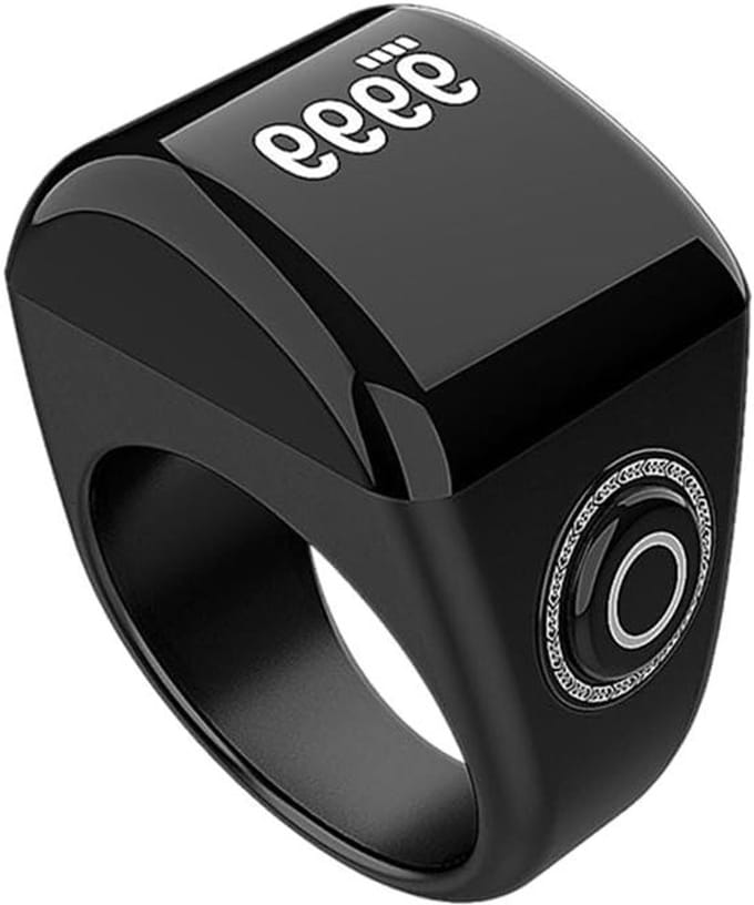 Gebedsteller Ringtone - Digitale Teller - Gebed Tellen - Duidelijk Display - 18mm - Zwart