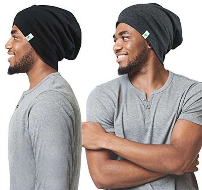 Mannelijke Slaapmuts - Set van 2, Ideaal voor Krullend en Golvend Haar, Perfecte Cadeaus voor Mannen