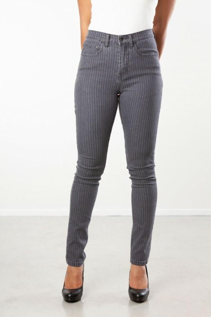 New Star dames broek Montreux grijs/wit - maat 29