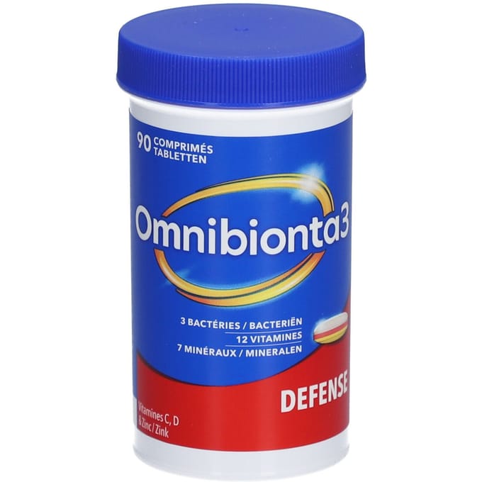 Omnibionta®3 Defense | Immuniteit Vitamine C, D & zink 3 maanden 90 Tabletten
