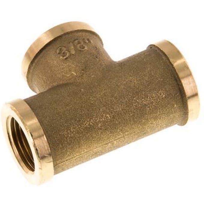 G 3/8'' Messing T-stuk 16 Bar
