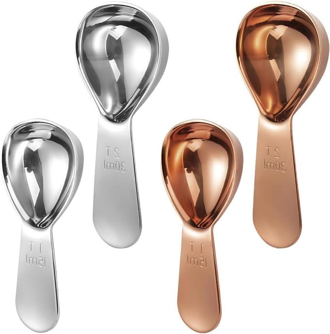 Solidchoice - 4 Stuks Maatlepels van RVS voor Koffiebonen