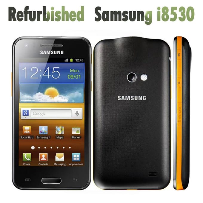 Gereviseerde Samsung I8530 Galaxy Beam Mobiele Telefoon met 1 SIM simple set zwart