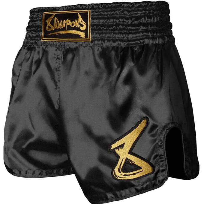 8 WEAPONS Strike Muay Thai Kickboxing Short Zwart Goud