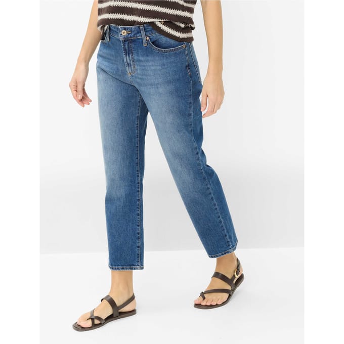 Brax Dames Jeans  Style MADISON S USED LIGHT BLUE, denim blauw regular, maat 44L