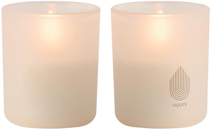 Uyuni Lighting - Glass candle - Vanilla - Set van 2 - 6 cm x 7 cm