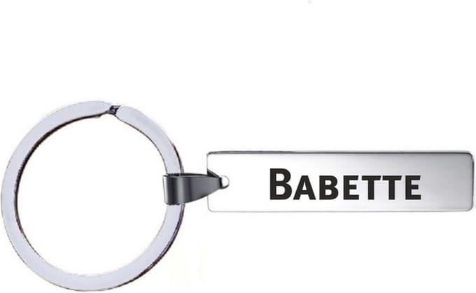 Sleutelhanger Met Naam - Babette - RVS