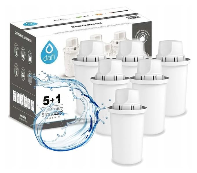 Dafi Classic Serie - Waterfilter Patroon - 5+1 Stuks - Voor Verwijdering van Onzuiverheden