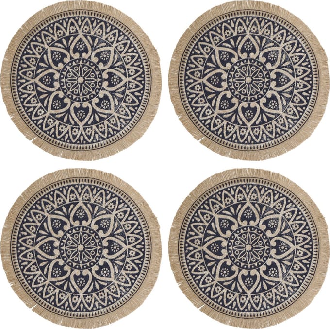Creative Tops Placemats - Ronde Placemats Set van 4 43 centimeter
