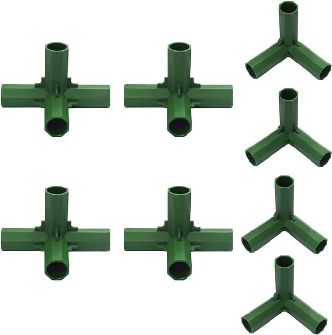 Kas Connectoren - Frame Onderdelen - Kas Bouwen - Stevige Ondersteuning - 16mm - Groen