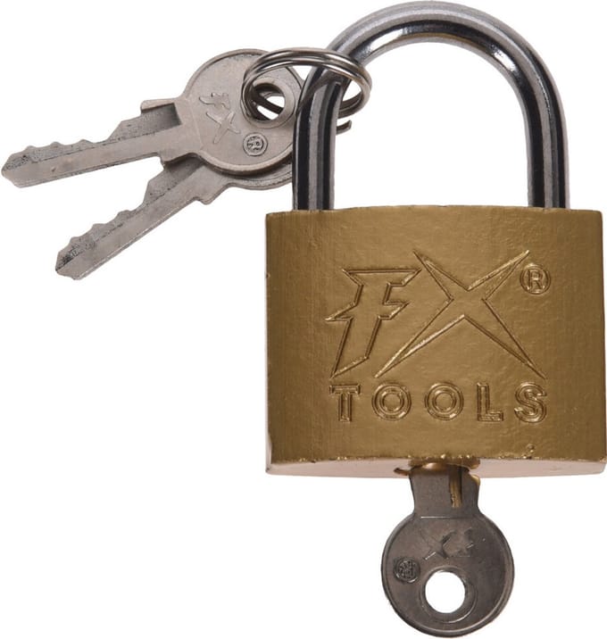 FX Tools Hangslot-bagageslot - metaal - brons - 5 x 1,5 x 7,5 cm