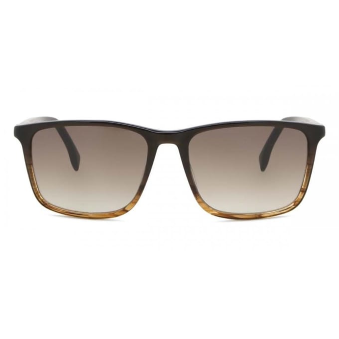 BoSS 1434 S Ex4 Ha Men Zonnebrillen Brown Horn/56-17-145 gray