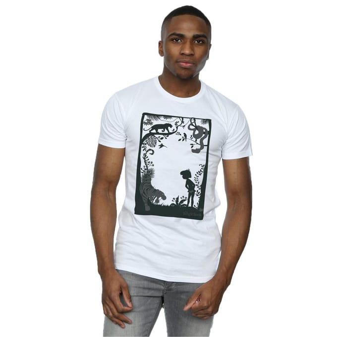 Disney Heren The Jungle Book Poster T-shirt (Wit)