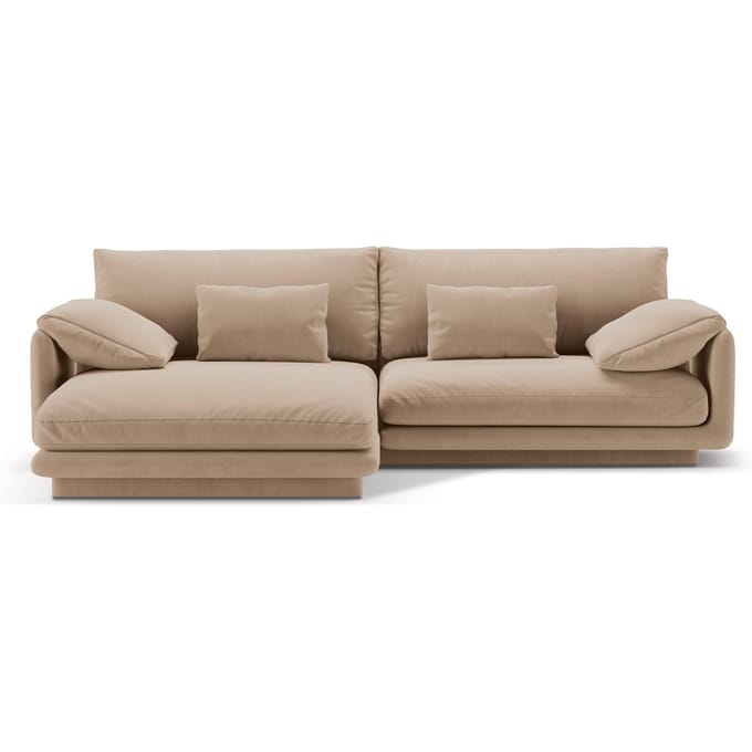 4-zits hoekbank Torino links velvet | Micadoni
