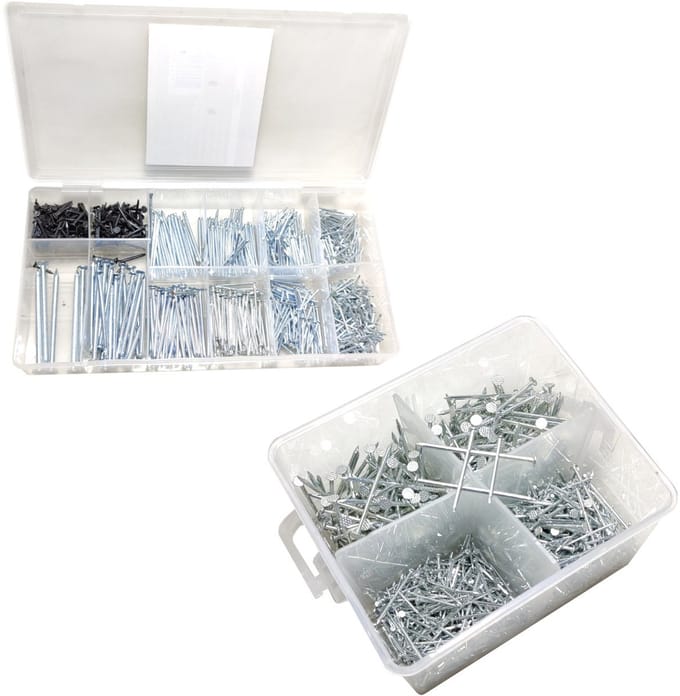 1060 & 1090 delig Spijkers assortiment platkop gegalvaniseerde draadnagels