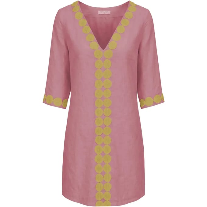 Korte linnen jurk voor vrouwen Haris Cotton