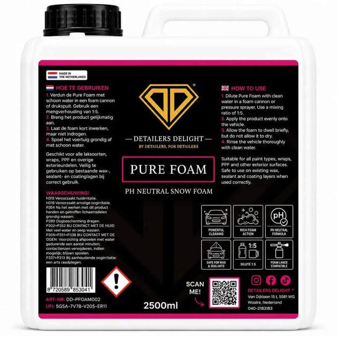 DETAILERS DELIGHT PURE FOAM – PH NEUTRAL SNOW FOAM 2.5L