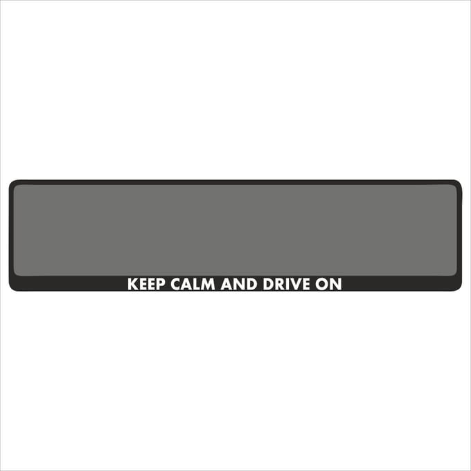 Kentekenplaathouder - Auto - Met Tekst - Keep calm and drive on - Voor Kentekenplaat 520x110mm